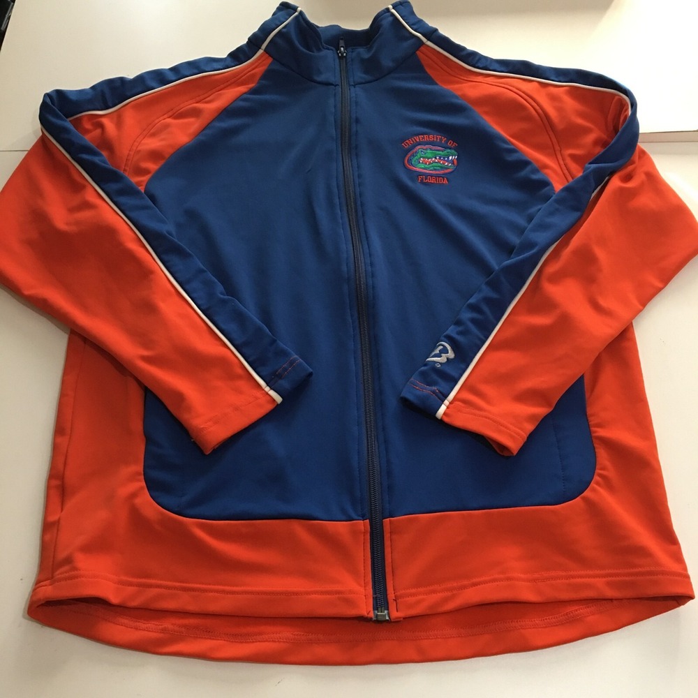 Florida Gators UF Track Jacket Mens Medium Blue Full Zip Made in USA Boathouse